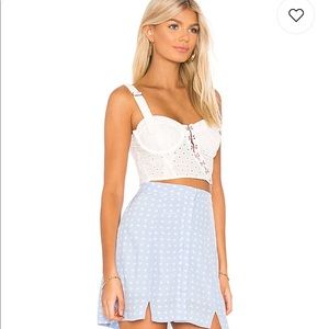 For love and lemons Charlotte Eyelet Crop Top